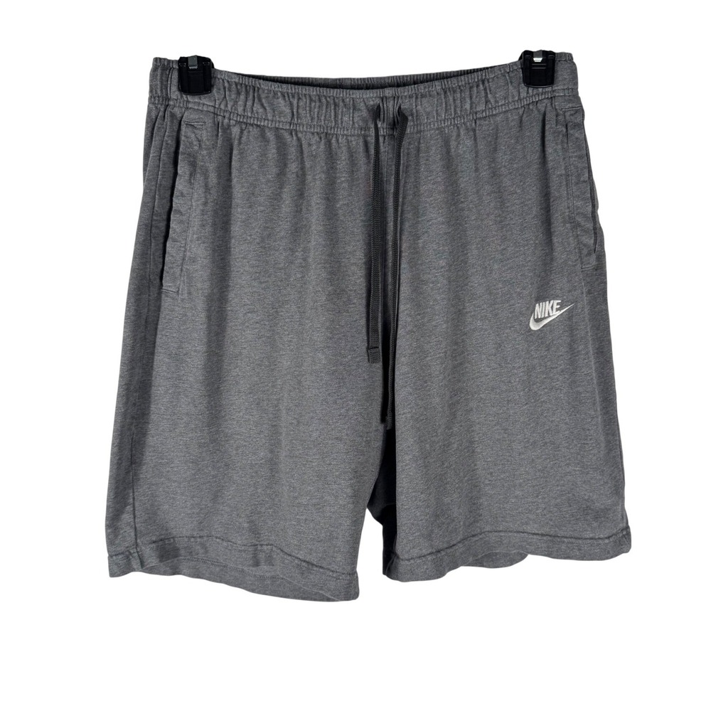 Nike Sportswear Cotton Jersey Shorts Mens L Charcoal Grey Heather BV2772-071